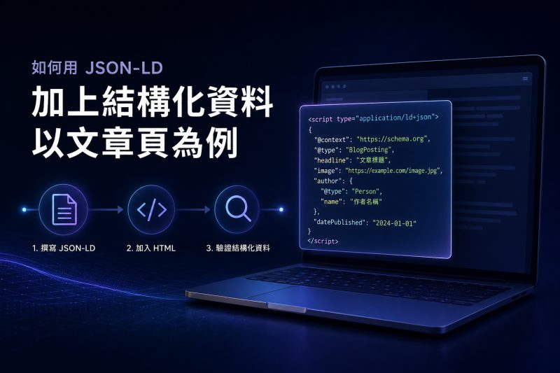 如何用 JSON-LD 加上結構化資料？以文章頁為例的操作步驟 說明圖