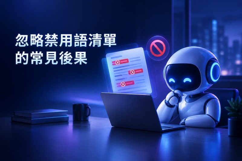 AI 產文前未設定禁用語可能造成的內容風險