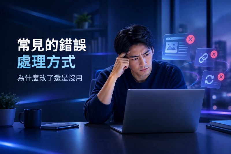 常見的錯誤處理方式：為什麼改了還是沒用說明圖